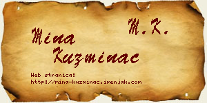 Mina Kuzminac vizit kartica